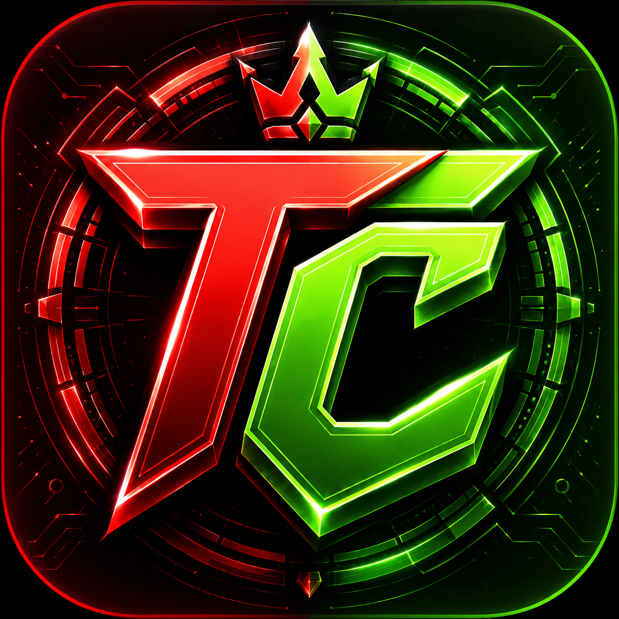 TC Lottery Game mobile screen with red and green security-style panels